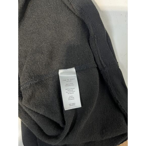 Rag & Bone Nikki Split Back Black Crewneck Modal Cotton Sweater Size XS - Picture 3 of 4